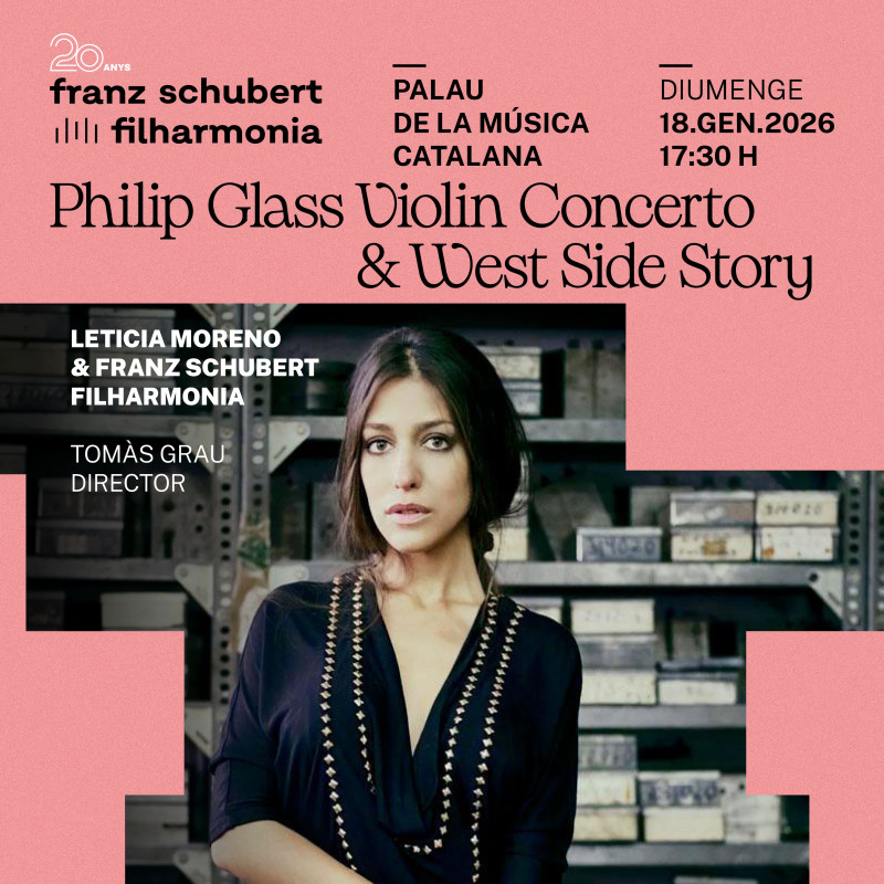20% de descompte per al concert 'West Side Story & Philip Glass Violin Concerto'